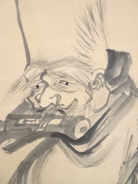 道具 ] - 道具 狩野愛信筆 福禄寿図 肉筆紙本掛軸（保護箱） | ネット